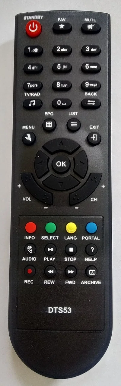 Пульт для ресивера   Триколор DTS53 ( DTS54 ) ic Delly SAT.