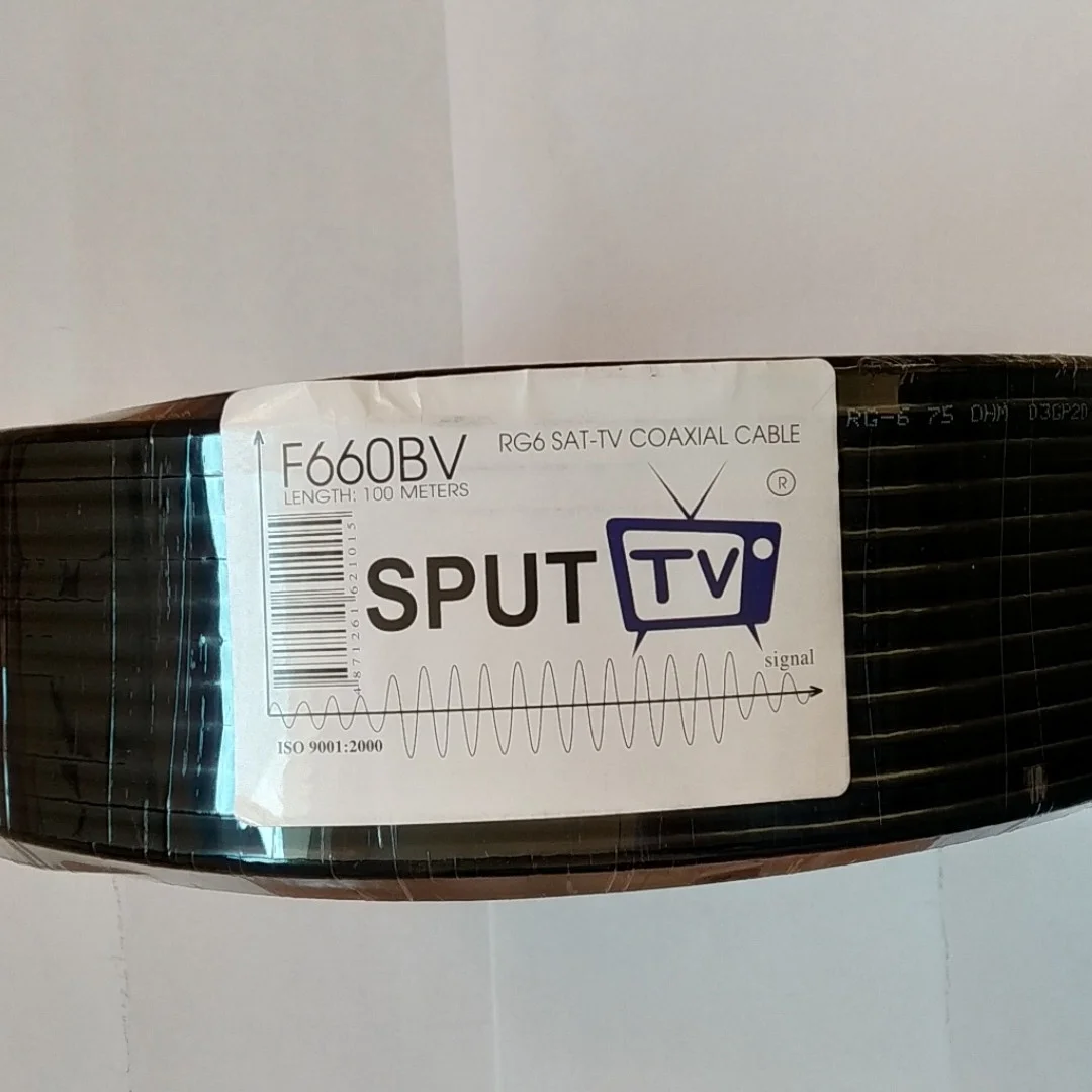 Коаксиальный кабель 60% RG-6   бухта 100м