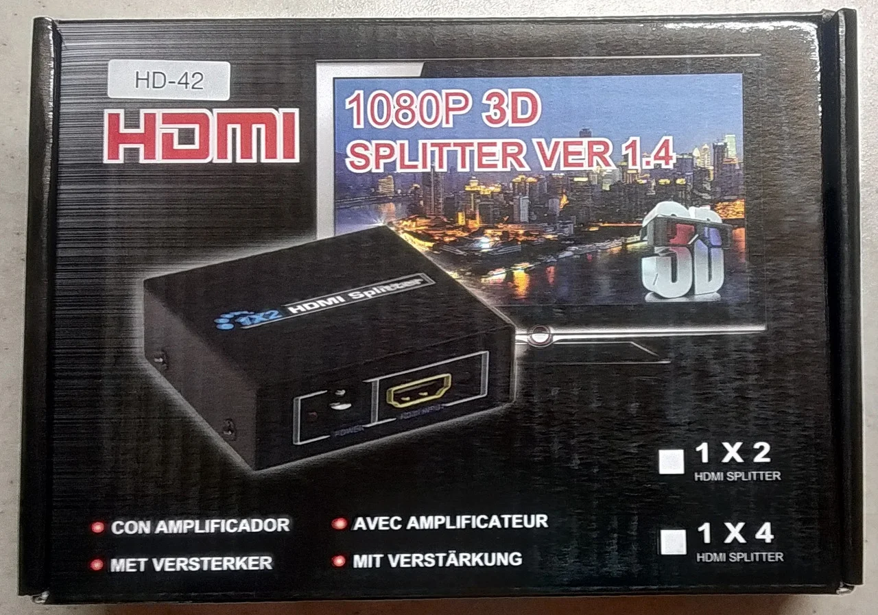 HDMI сплиттер  ver 1.4,    1 вход - 4 выхода.