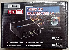 HDMI сплиттер  ver 1.4,    1 вход - 2 выхода.