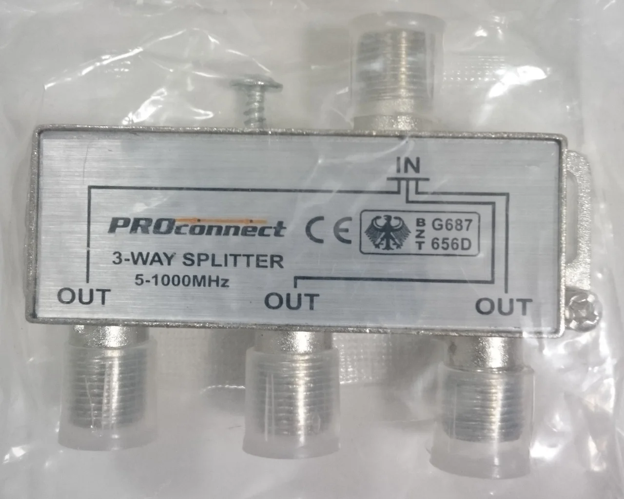 Сплиттер PROconnec 5-1000 MHz   3 отвода