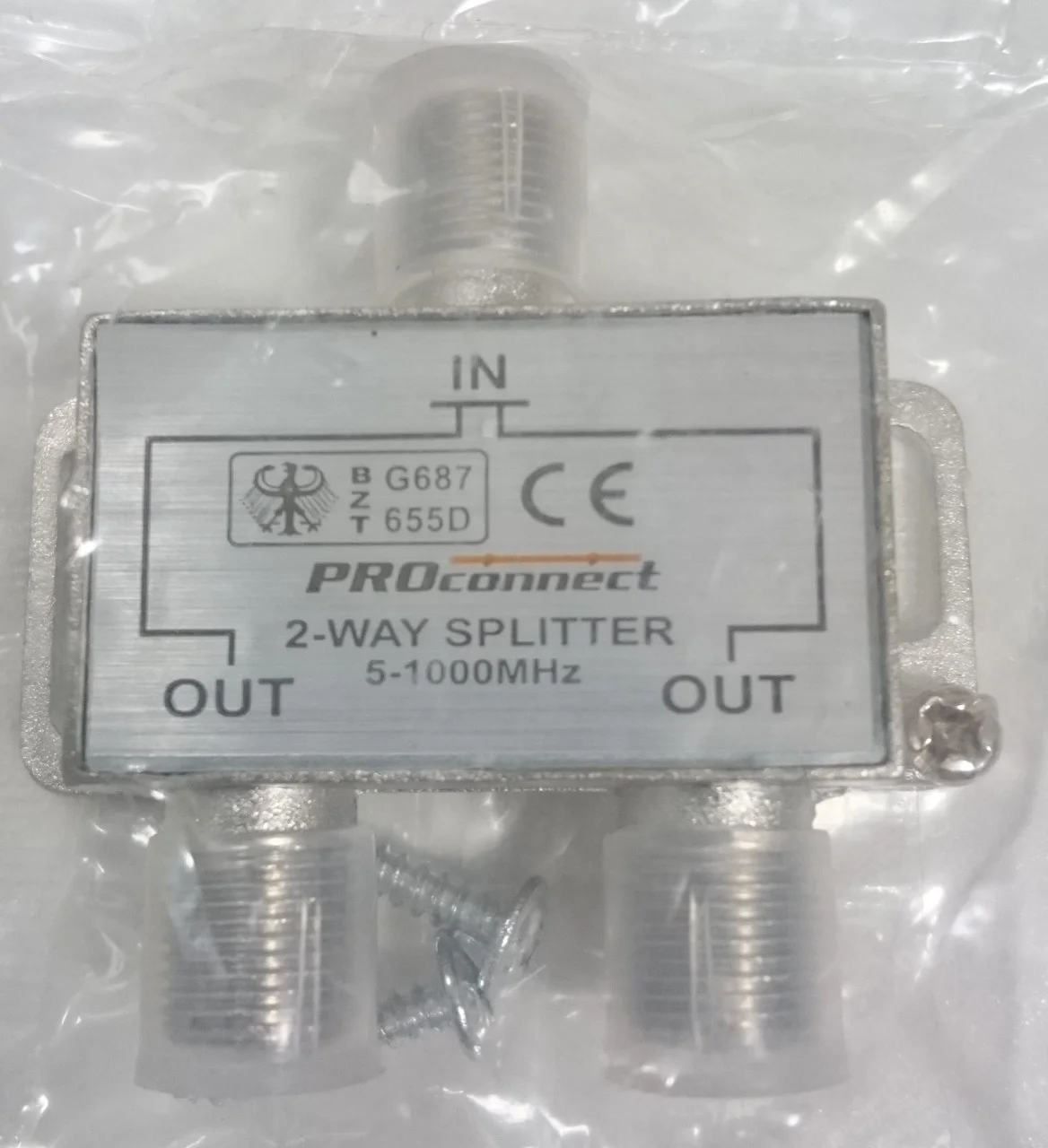 Сплиттер PROconnec   5-1000 MHz   2 отвода
