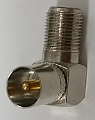 ТВ(PAL) штекер - F гнездо, угловой (цинк-никель) APP-316_ZK