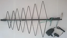 Антенна наружная активная  "Дельтоплан" -ZigZag" ДМВ активная с блоком питания  21-60