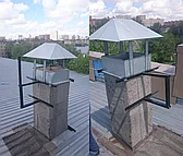 Кронштейны для антенн были изготовлены на заказ, для не стандартного места установки.