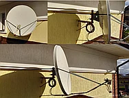 Установка и настройка спутниковой антенны 110 см. на спутники Express-AT1 @ 56° и KazSat 3 @ 58.5° .Был сделан дополнительный крепеж-фиксацию для спутниковой антенны (Ветрозащита).