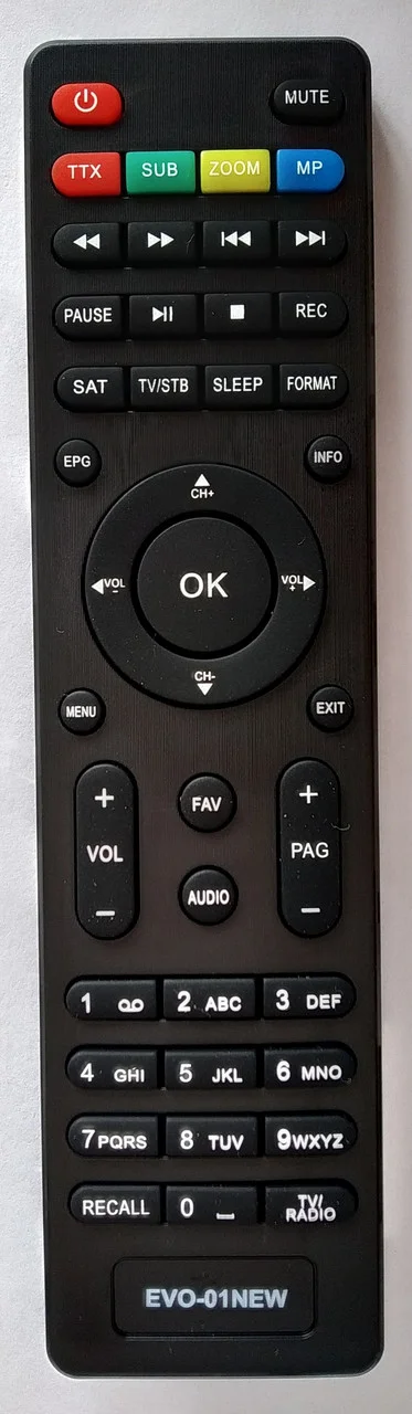 Пульт для ресивера ТЕЛЕКАРТА EVO-01, (EVO 07 HD), ic (EVO 09 HD )